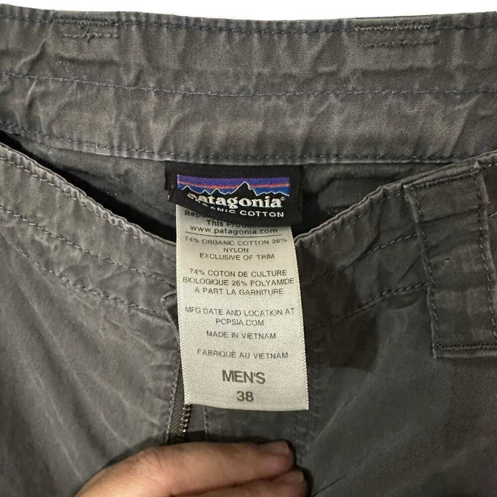 Patagonia Men’s 38x30 Casual Pants Dark Gray Organic Cotton Nylon